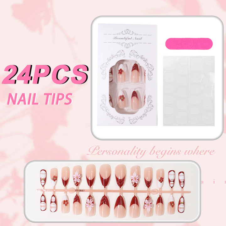 Artistic Floral Press-On Nail Collection Kalsten