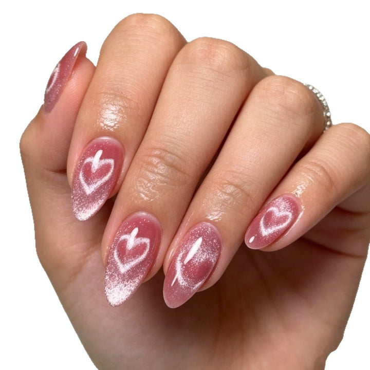 Artificial nails in romantic heart design Kalsten