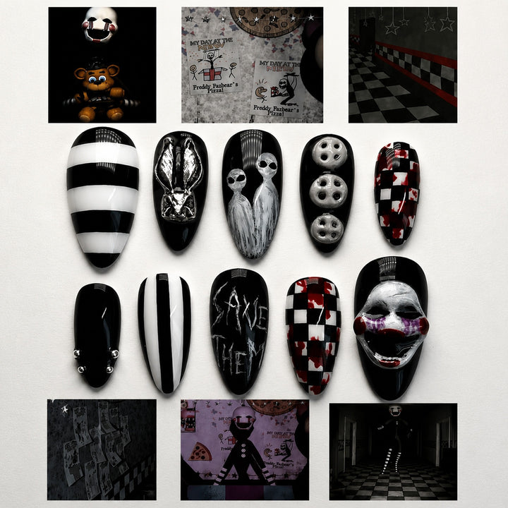 Creepy Halloween Nail Art Set with Creative Designs and 3D Effects Kalsten