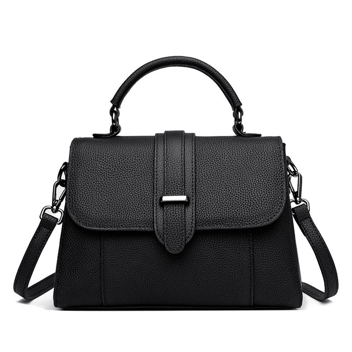 Elegant Leather Top Handle Handbag Kalsten