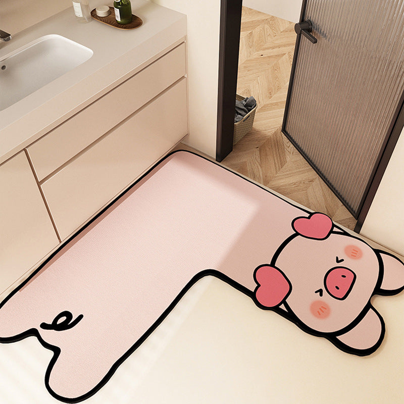 Fun-Filled Cartoon-Themed Bath Mat Kalsten