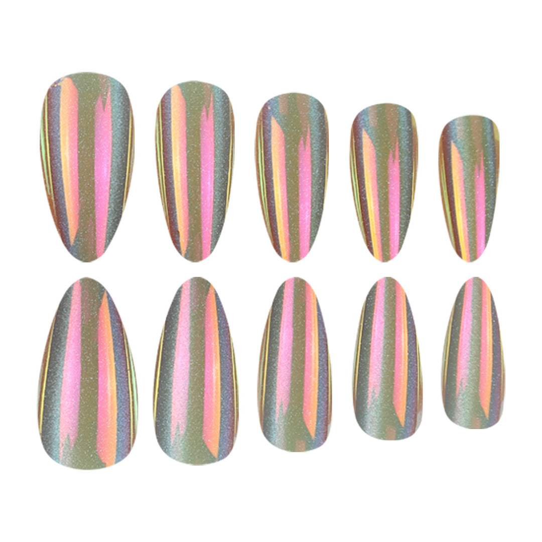 Holographic Stiletto Press-On Nails Kalsten