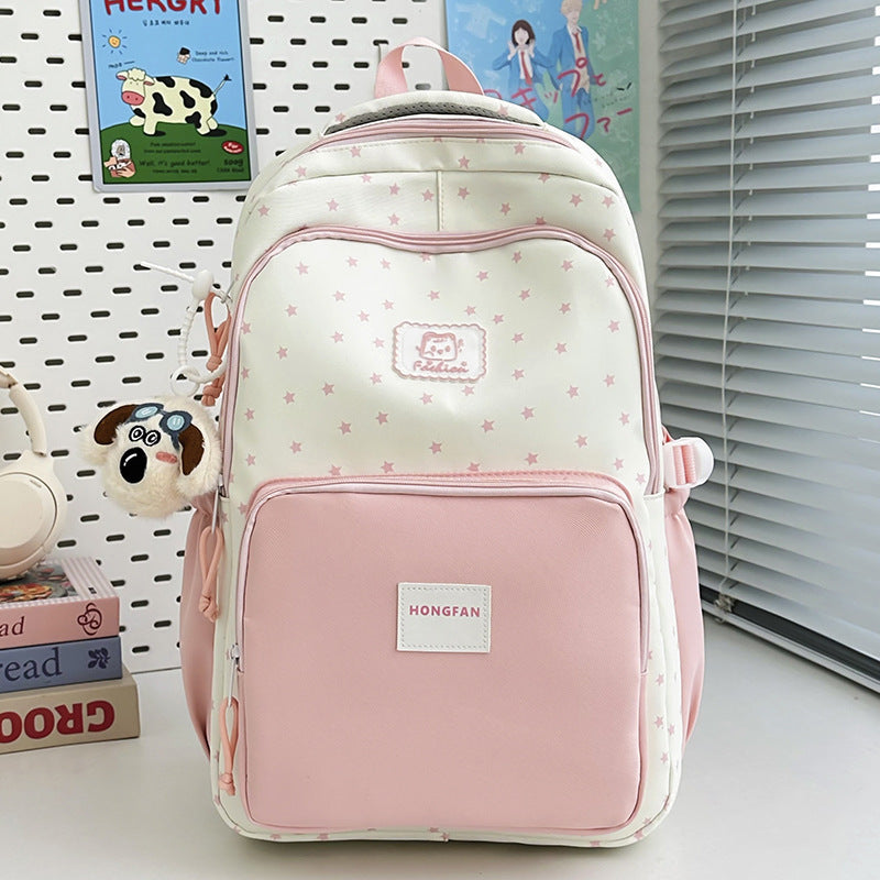 Stylish Star Patterned School Backpack