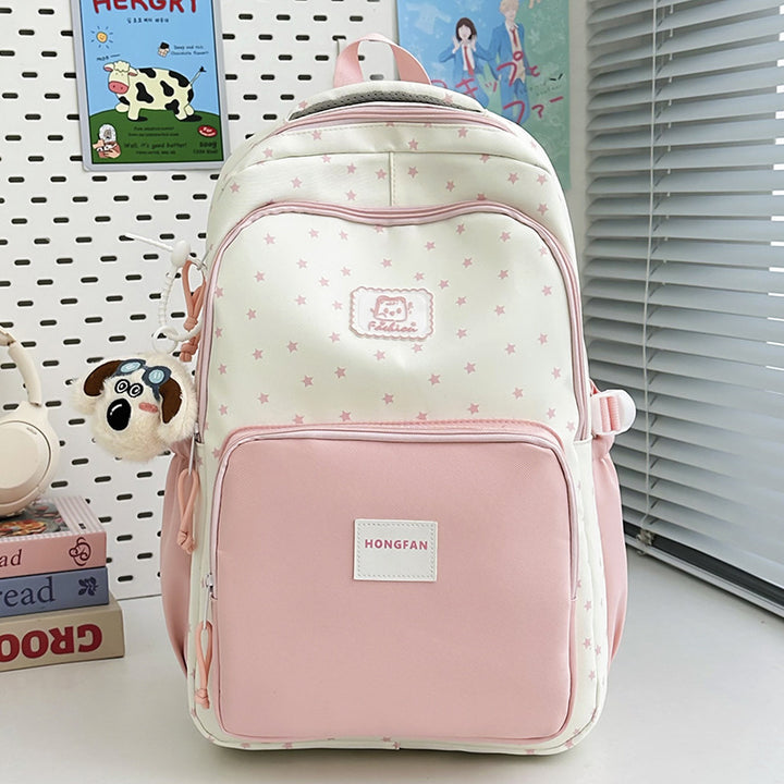 Stylish Star Patterned School Backpack