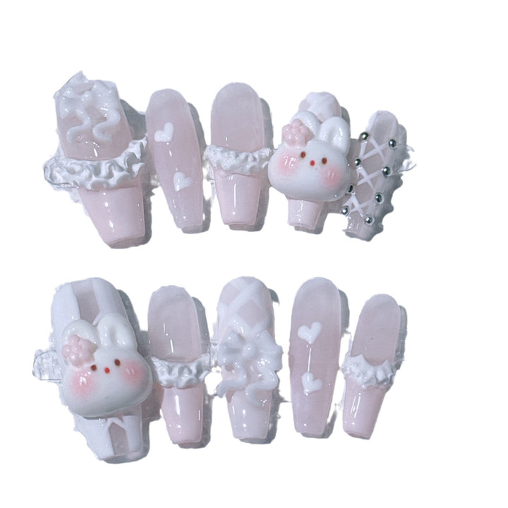 Cute Bunny Themed Press-On Nail Set