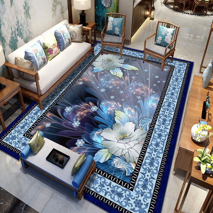 Vintage-inspired geometric pattern rug