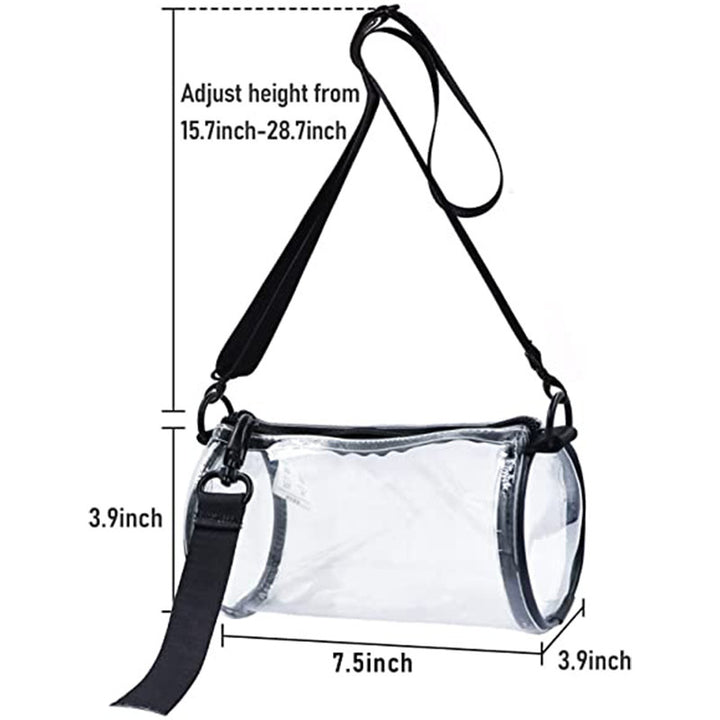 Transparent Handbag with Adjustable Shoulder Strap Kalsten