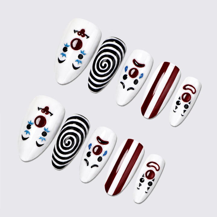 Creative Nail Art Set with Clown Motifs Kalsten