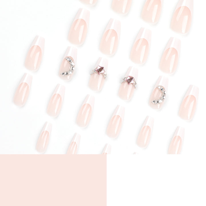 Elegant artificial nails with glitter accents Kalsten