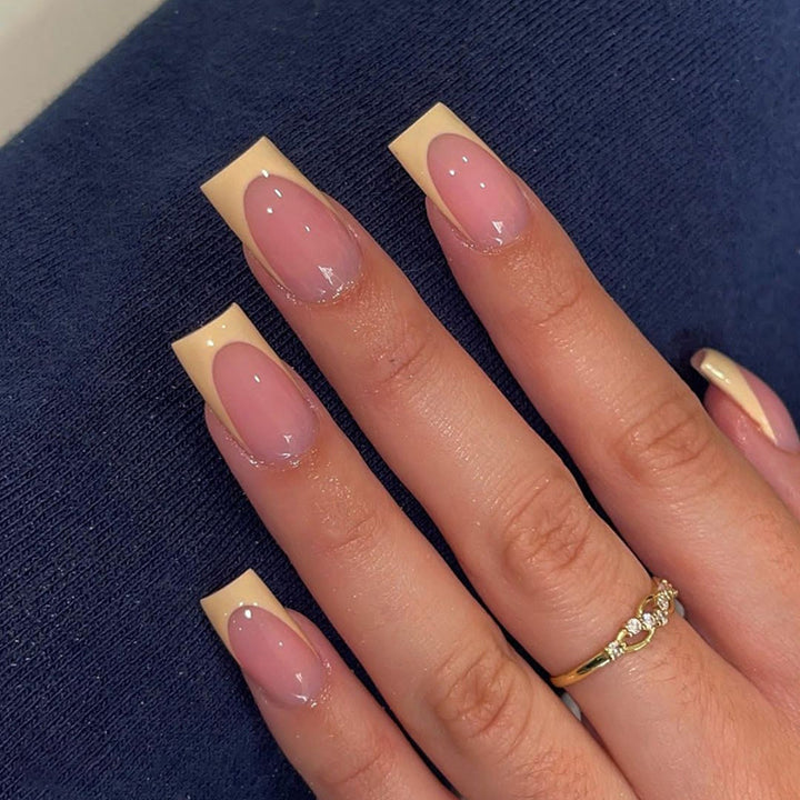 Elegant French Tip Nail Art Extensions Kalsten