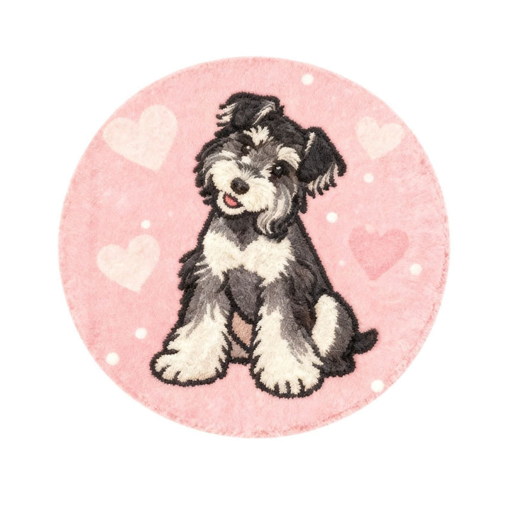 Playful Dog-Themed Round Area Rug