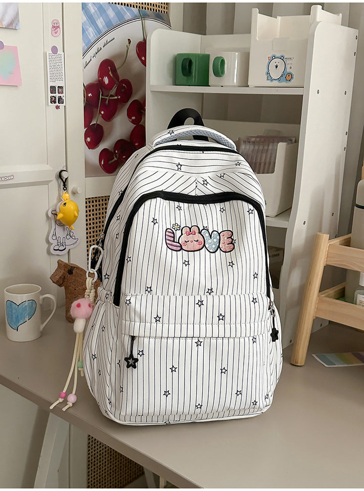 Whimsical Embroidered School Backpack Kalsten
