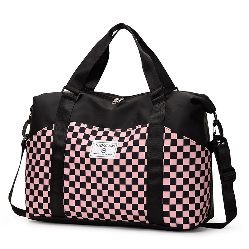 Stylish Checkerboard Duffle Bag Kalsten