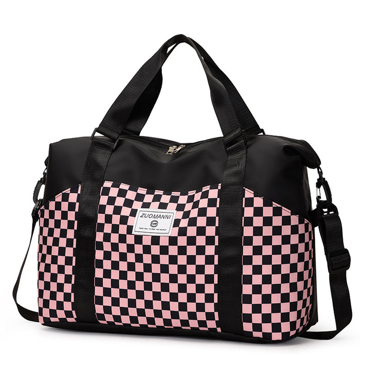 Stylish Checkerboard Duffle Bag Kalsten