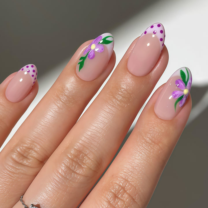 Artistic Floral Design Press-On Nails Kalsten