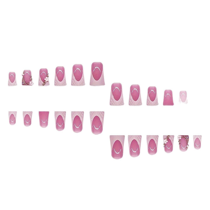 3D Floral and Ribbon Press-On Nail Set Kalsten