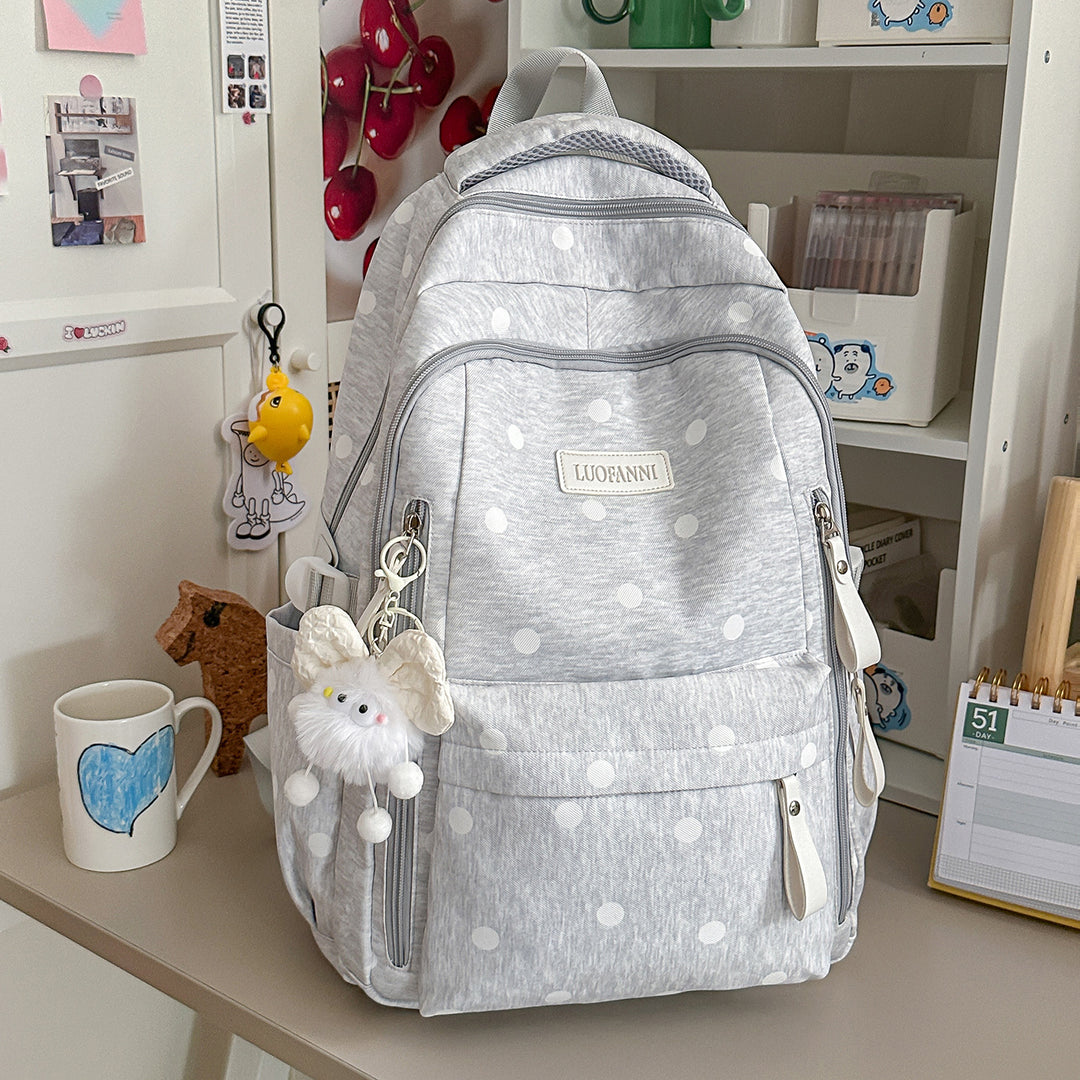 Stylish Polka Dot Patterned Backpack Kalsten