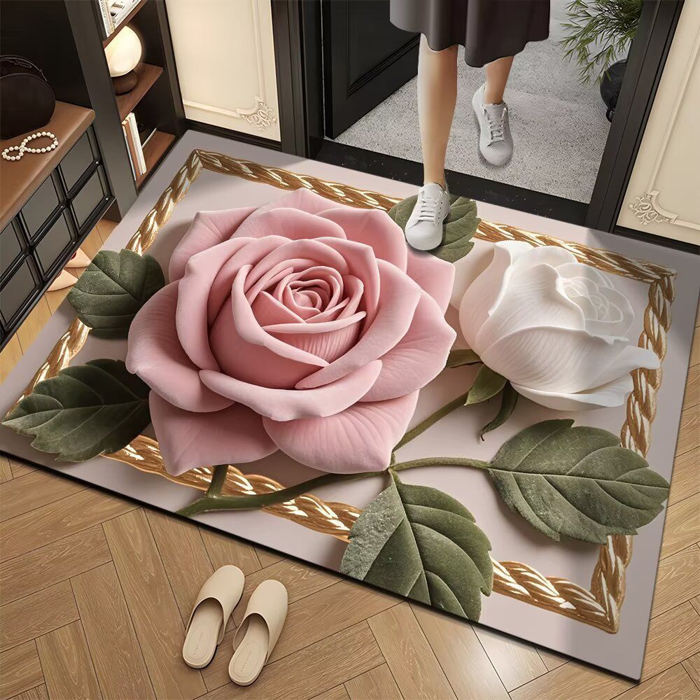 Floral 3D Decorative Area Mat