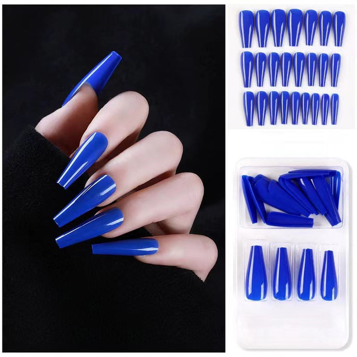 Acrylic nail set with elegant long tips and high gloss finish Kalsten