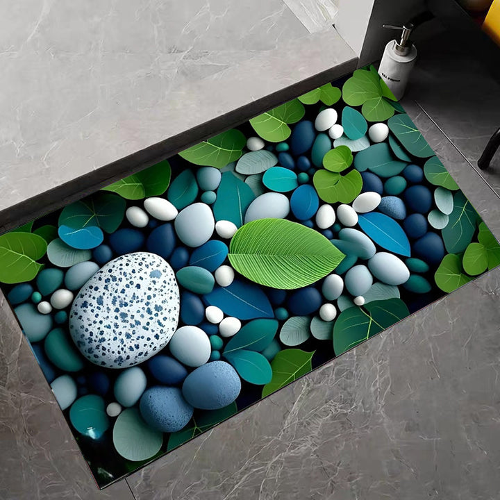 Artistic Garden-Themed Floor Mat