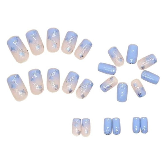 Floral Glitter Acrylic Nail Art Enhancements Kalsten