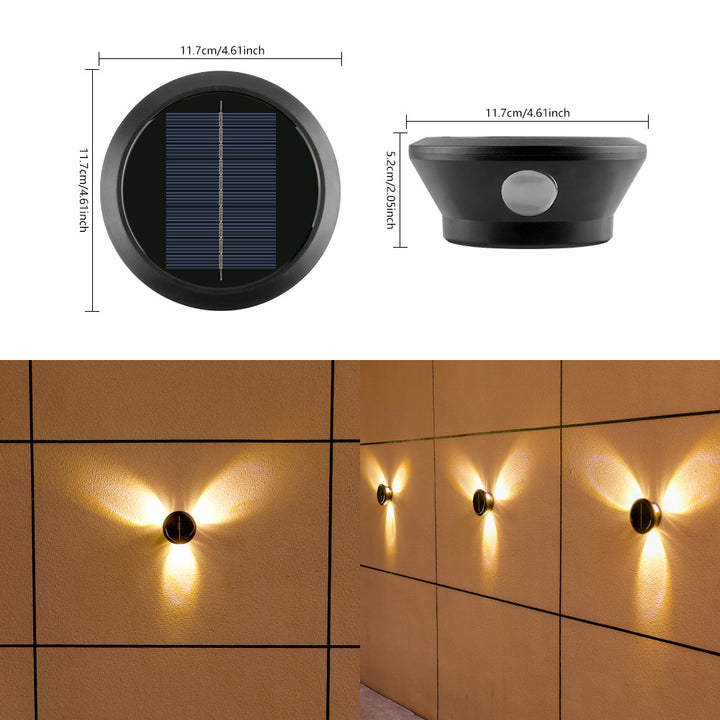 Outdoor Solar Wall Light Multi-Beam LED Decorative Accent Kalsten