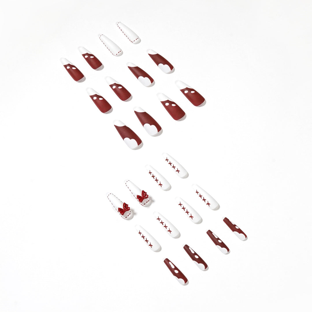 Artful stiletto nails with decoration and glitter Kalsten