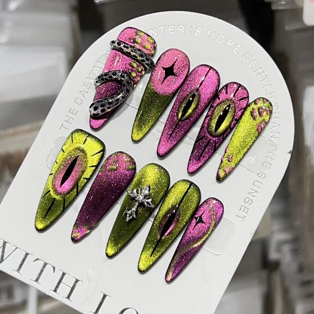 Decorative Floral Stiletto Press-On Nail Set Kalsten