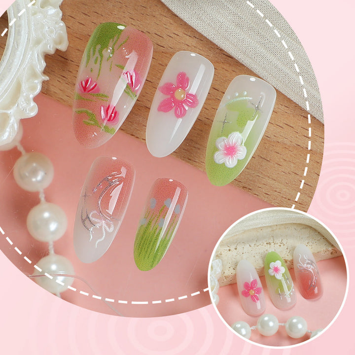 Artistic Floral Nail Tips Kalsten