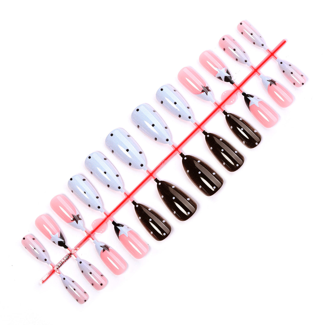 Creative Nail Art Set with Sparkling Stars and Dots Kalsten