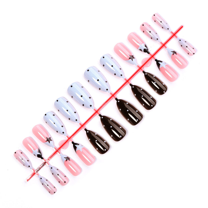 Creative Nail Art Set with Sparkling Stars and Dots Kalsten