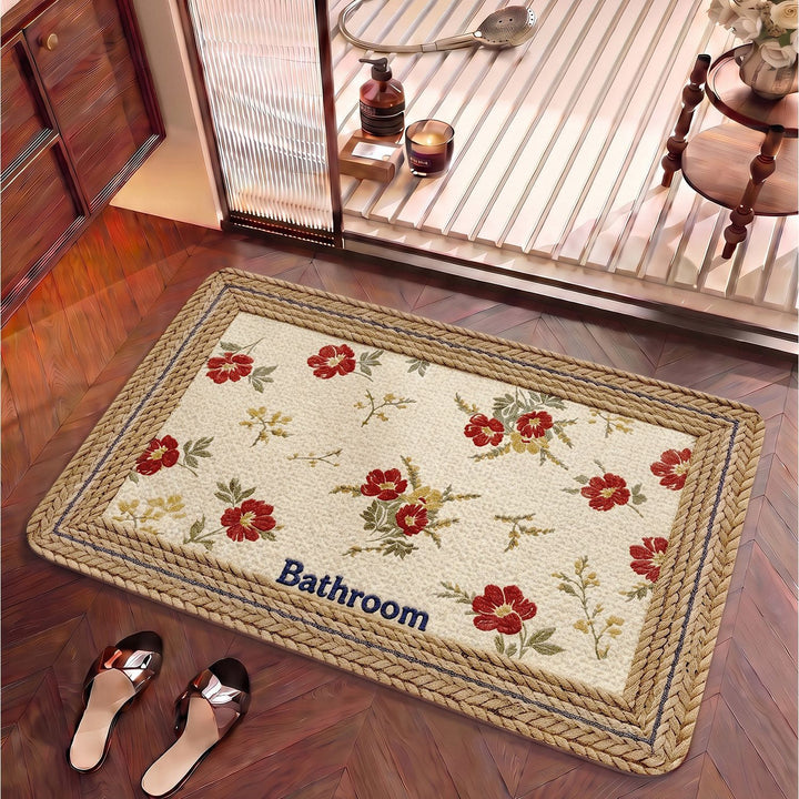 Elegant Textured Bathroom Mat