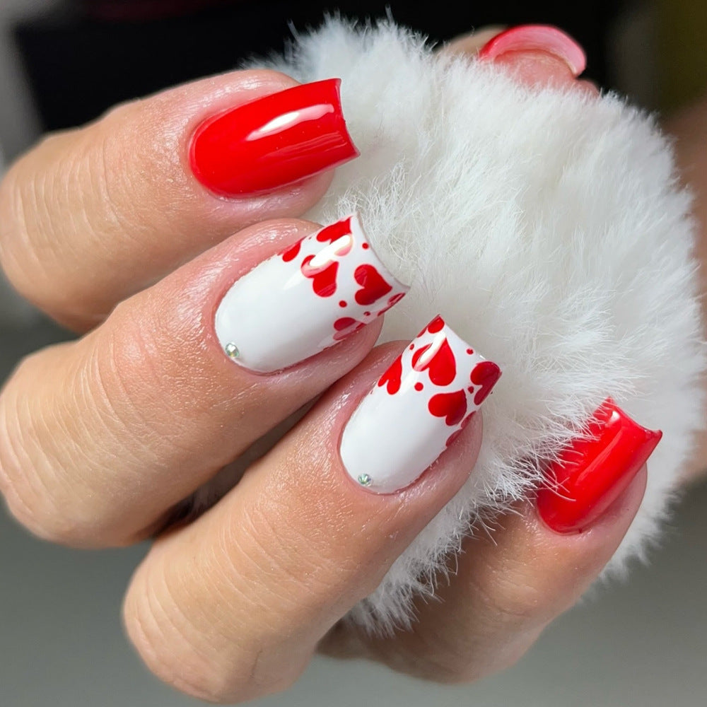 Romantic Heart-Inspired Press-On Nails Kalsten