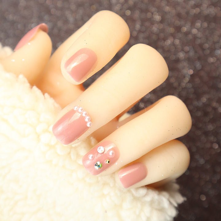 Decorative Rhinestone-Embellished Press-On Nails