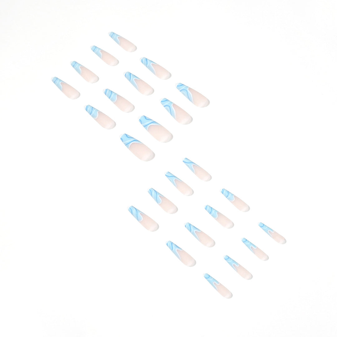 Artificial nail extensions with wave design Kalsten