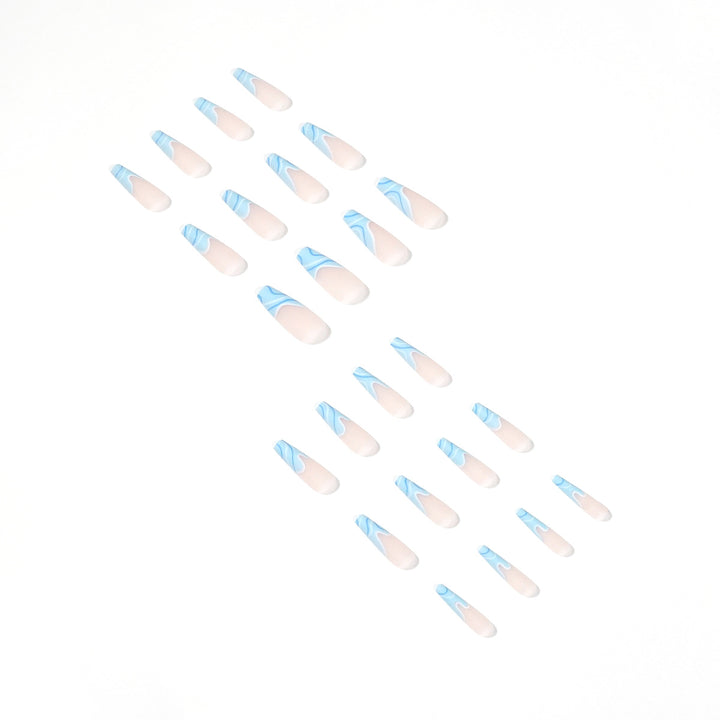 Artificial nail extensions with wave design Kalsten