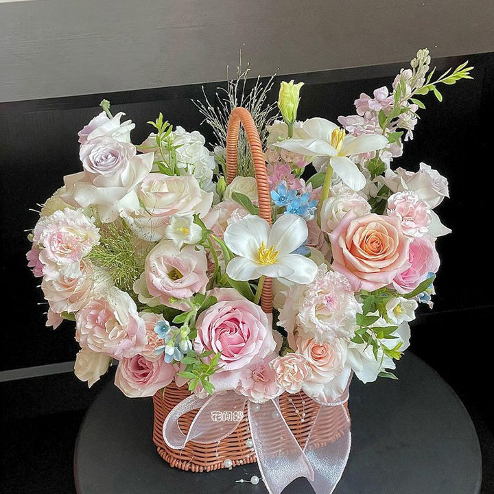 Luxurious Handmade Flower Basket Arrangement