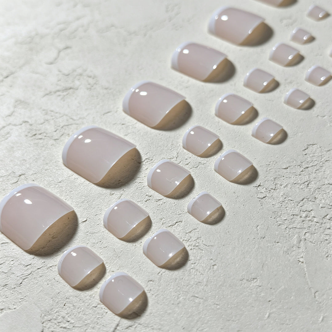 Elegant French Tip Pedicure Kit Kalsten