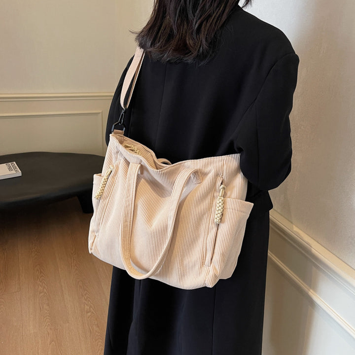 Multi-Pocket Canvas Tote Bag Kalsten