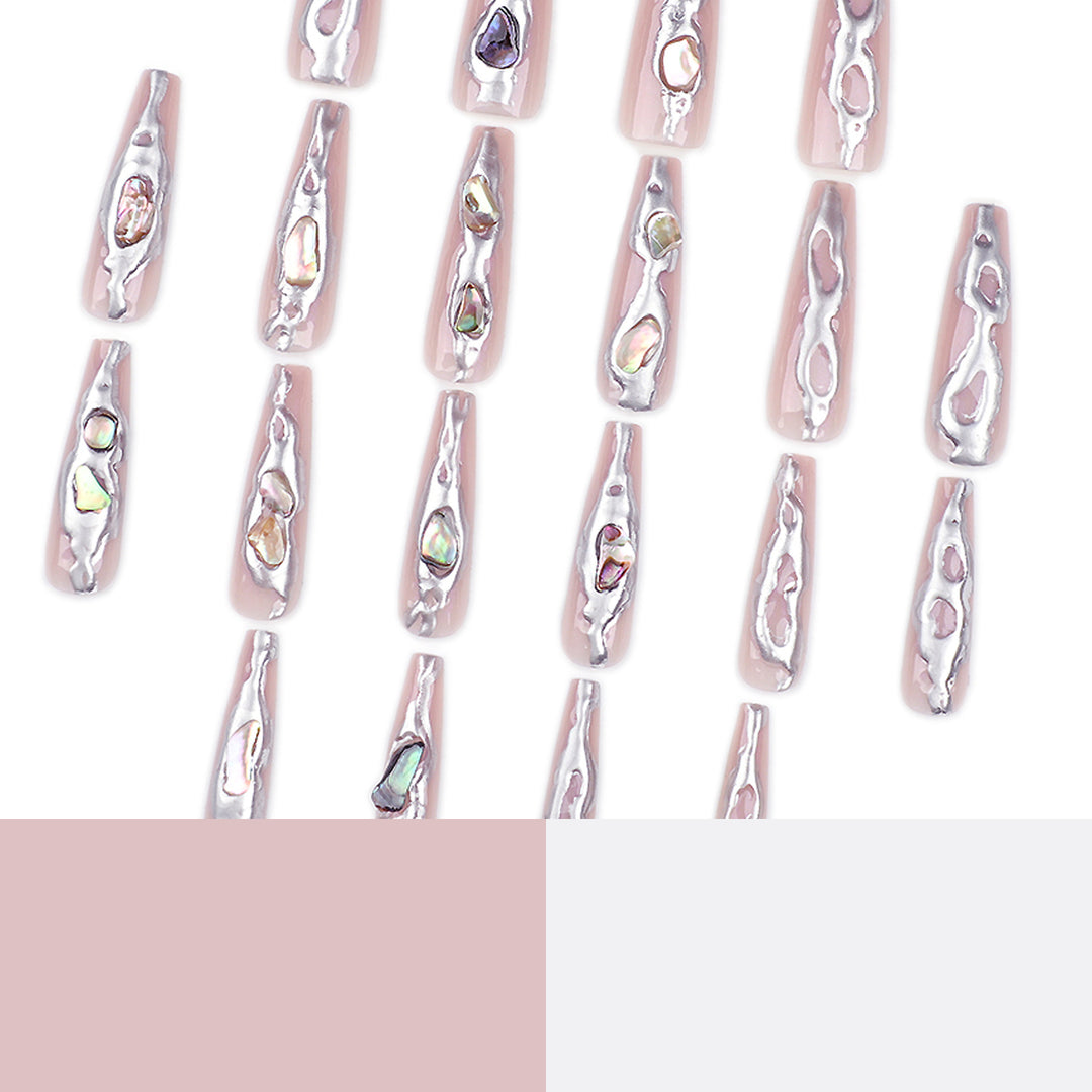 Artful Stiletto Nails with Holographic Shine Kalsten