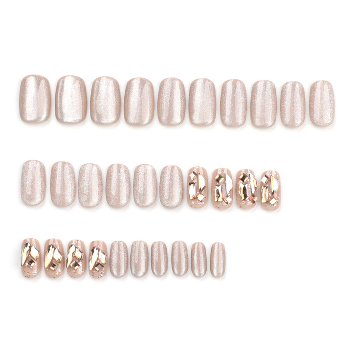 Elegant Nail Art with Glamorous Accents Kalsten
