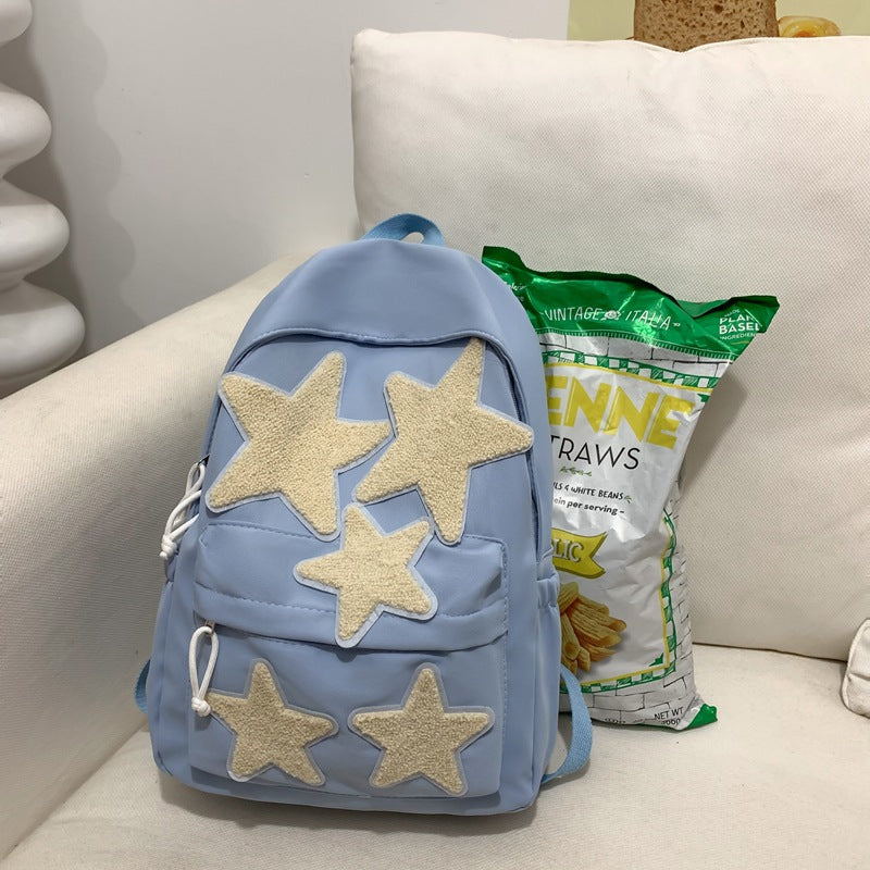 Star-Embellished Casual Backpack