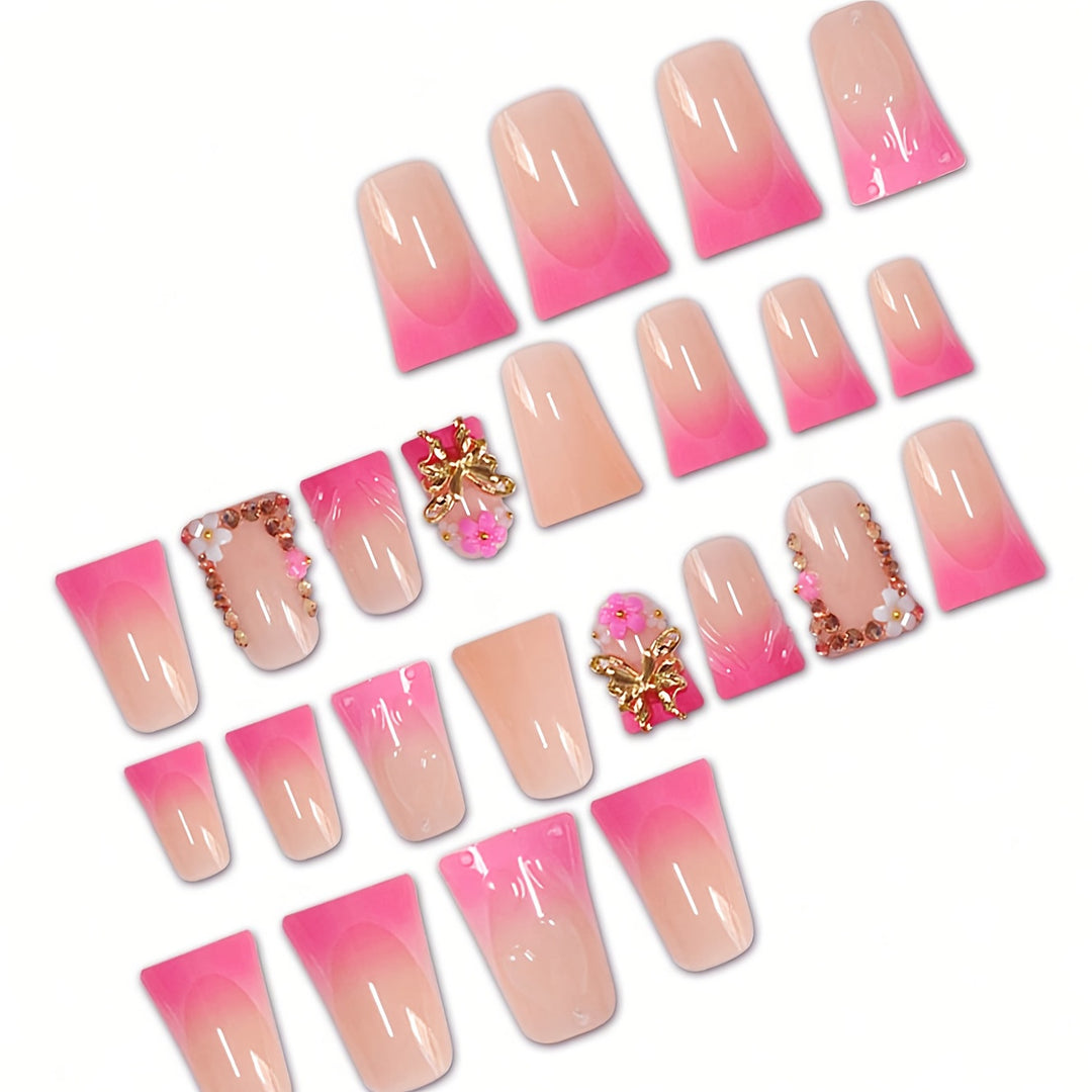 Elegant Floral Press-On Nails Kalsten