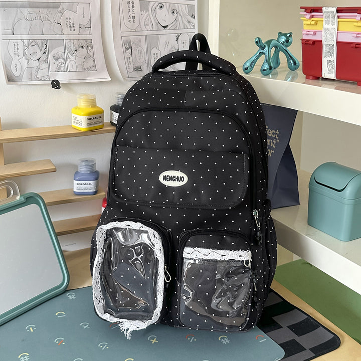 Cute Decorative Polka Dot School Backpack Kalsten