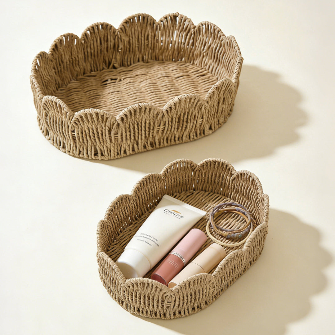 Decorative storage basket with wave edge Kalsten