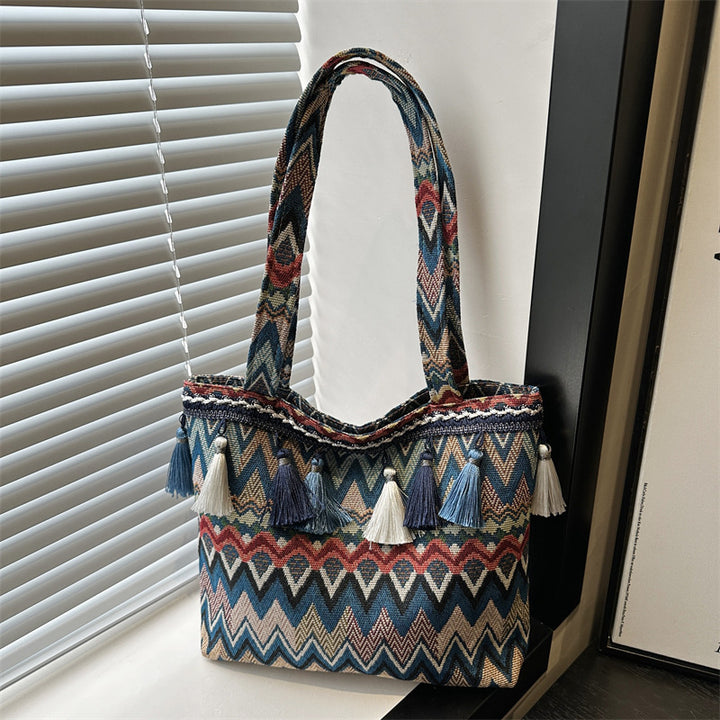 Geometric Patterned Decorative Tote Bag