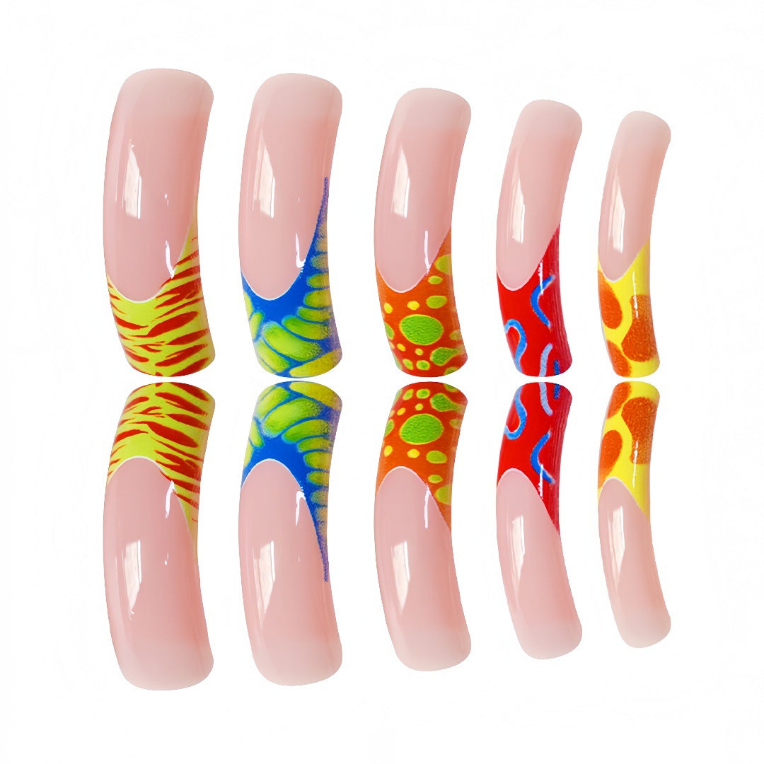 Artistic Abstract Design Press-On Nails Kalsten