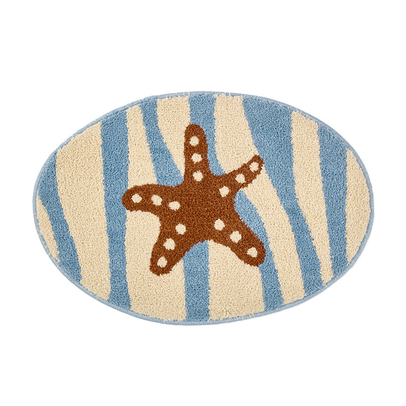 Coastal Starfish Themed Bath Mat