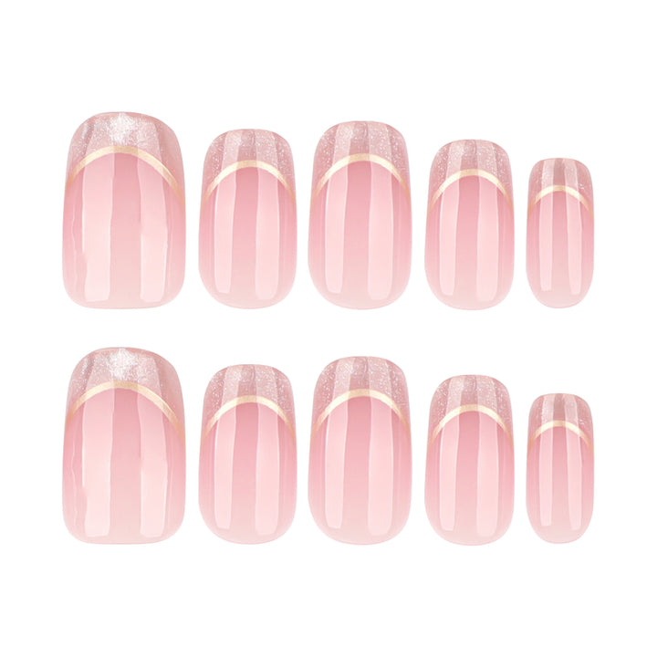 Artistic Nail Extensions with Glitter and Gold Details Kalsten