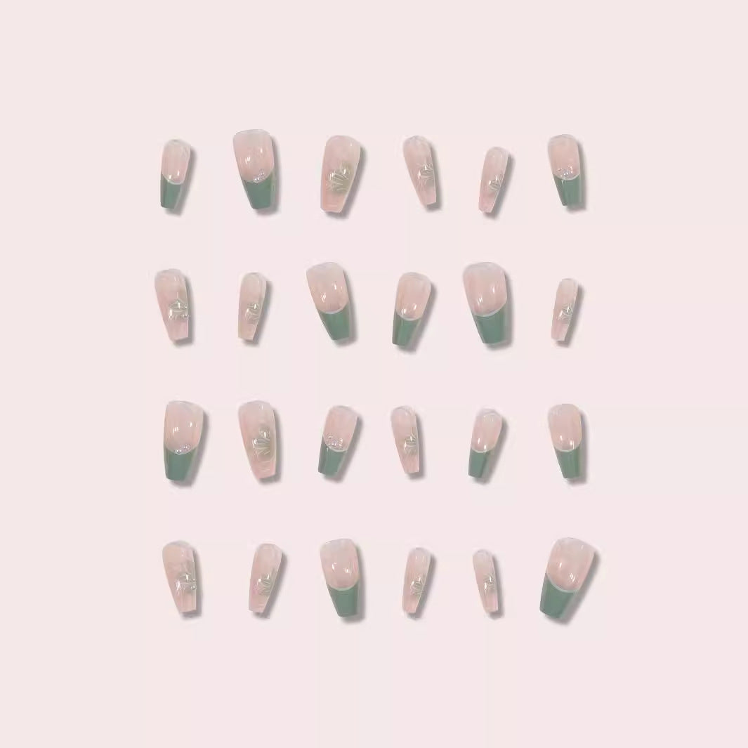 Floral-Design Acrylic Press-On Nails Kalsten